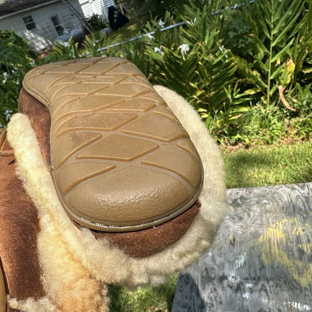 LL Bean Wicked Good Moccasin Slippers Women’s 10 Suede Shearling Lined Shoes - Picture 7 of 11